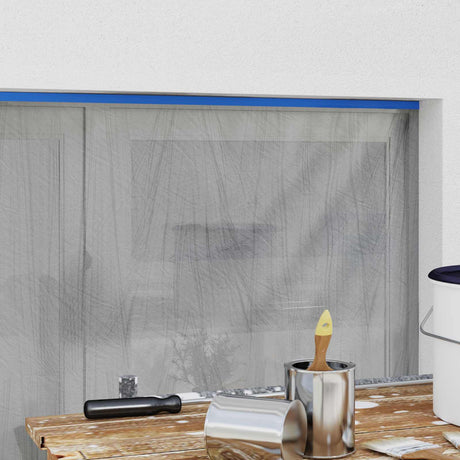 Vidaxl maskerende film met tape 6 st transparant en blauw 55 x 2000 cm