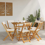 Vidaxl bistrostoelen voor buiten 6 st crèmewit massief acaciahout
