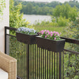 Vidaxl reling 2 st zwart 50 x 17 x 17 cm metaal