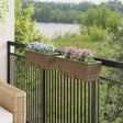 Vidaxl reling 2 st grijs 50 x 17 x 17 cm metaal