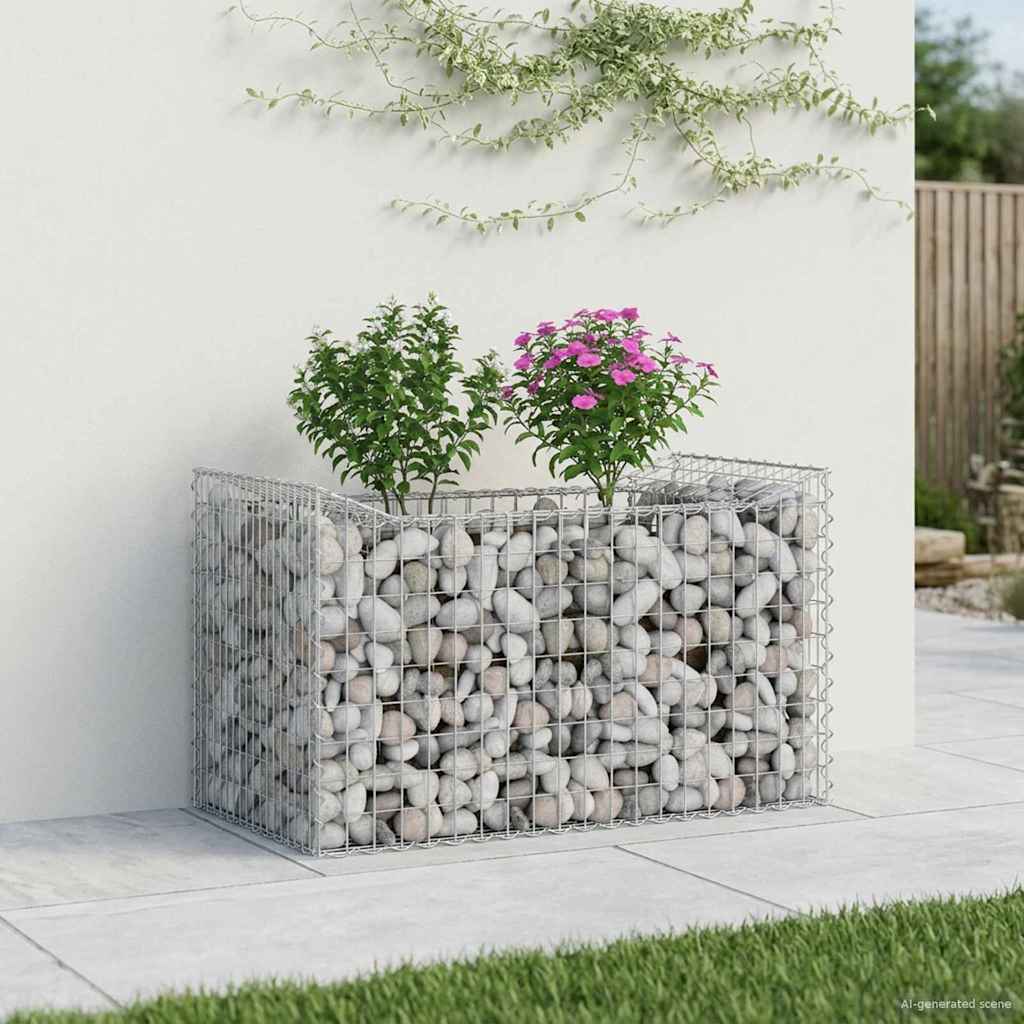 Vidaxl gabion verhoogd bed 50 x 100 x 60 cm gegalvaniseerd staal