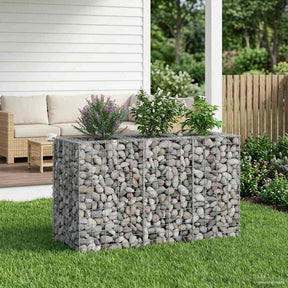 Vidaxl gabion verhoogd bed 130 x 50 x 80 cm gegalvaniseerd staal