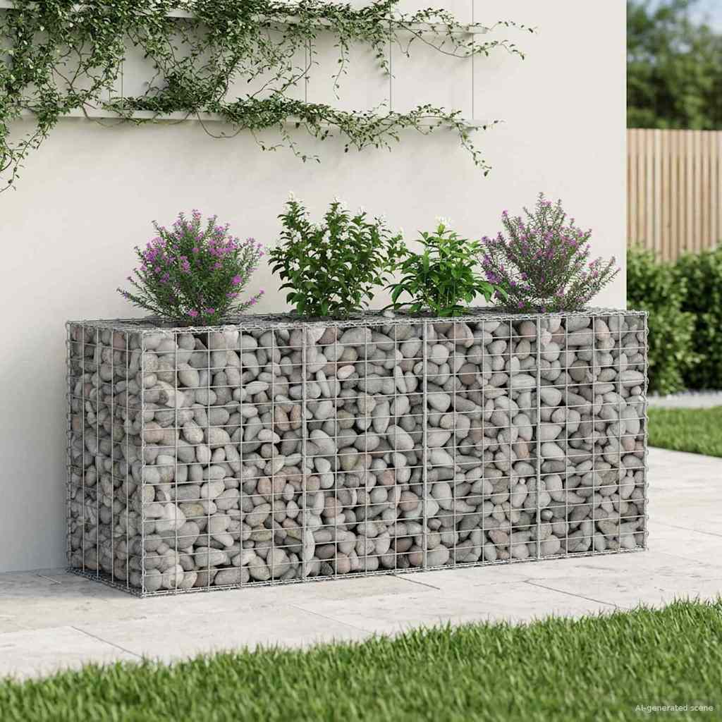 Vidaxl gabion verhoogd bed 170 x 50 x 80 cm gegalvaniseerd staal