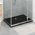 Vidaxl douche basis tray met dots 100 x 70 x 4 cm abs zwart