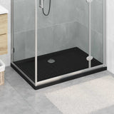 Vidaxl douche basis tray met dots 100 x 70 x 4 cm abs zwart