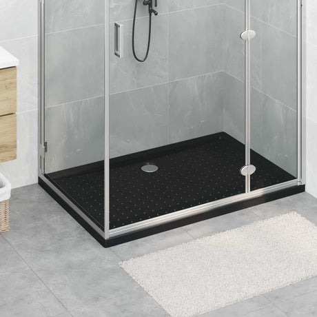 Vidaxl douche basis tray met dots 120 x 80 x 4 cm abs zwart