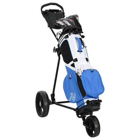 Vidaxl golf trolley zwart ijzer opvouwbaar