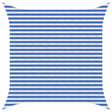 Vidaxl zonneschaduwzeil blauw en wit 3 x 3 m hdpe