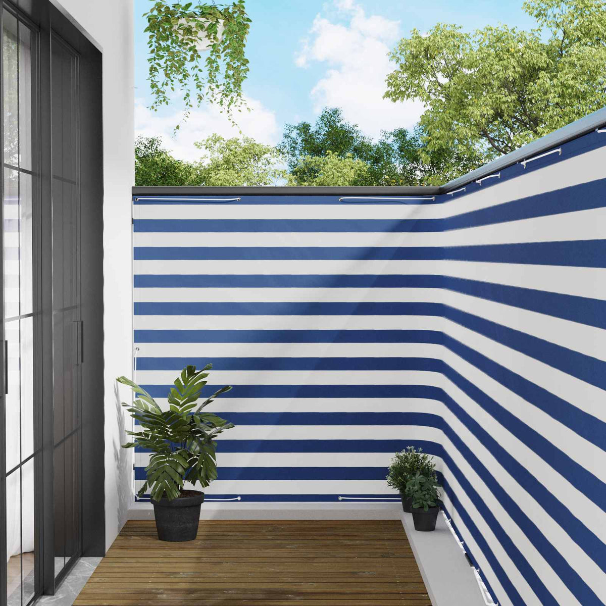 Vidaxl balkon privacy scherm 150 x 600 cm stof met pu-coating