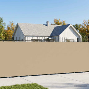 Vidaxl balkon privacy scherm 180 x 200 cm stof met pu-coating beige