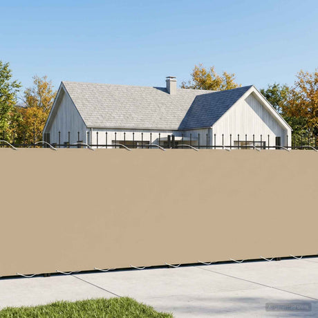 Vidaxl balkon privacy scherm 180 x 200 cm stof met pu-coating beige