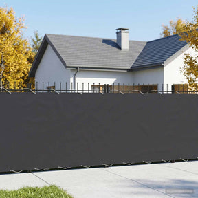 Vidaxl balkon privacy scherm 200 x 500 cm stof met pu-coating zwart
