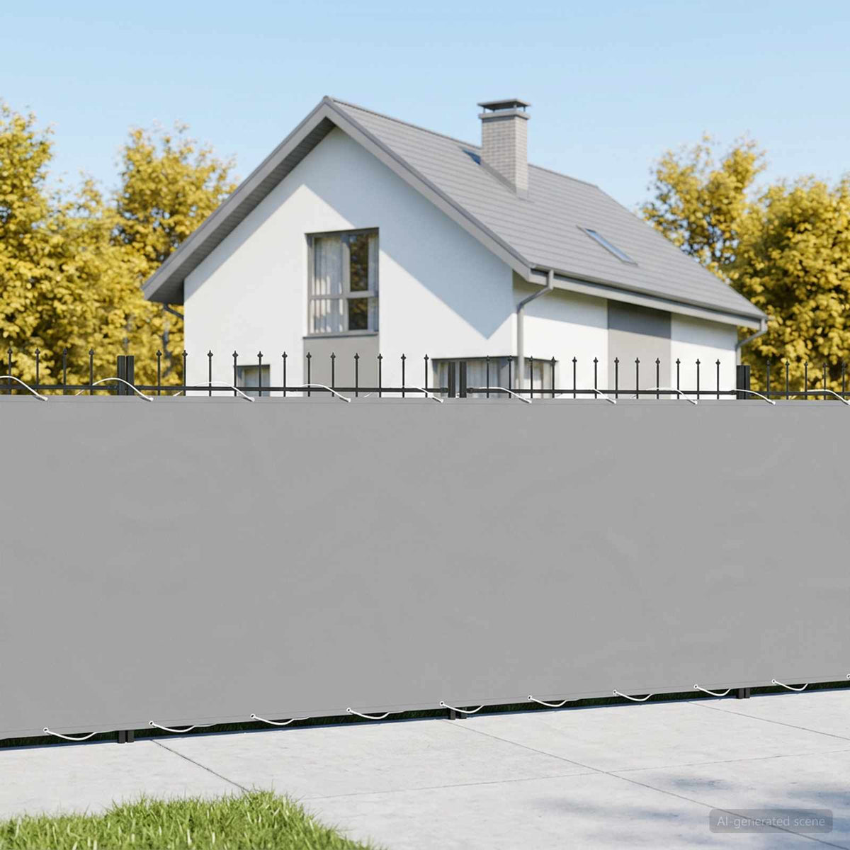 Vidaxl balkonscherm 1,2 x 15 m stof met pu-coating lichtgrijs