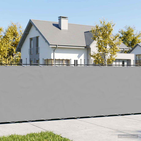 Vidaxl balkonscherm 1,2 x 25 m stof met pu-coating lichtgrijs