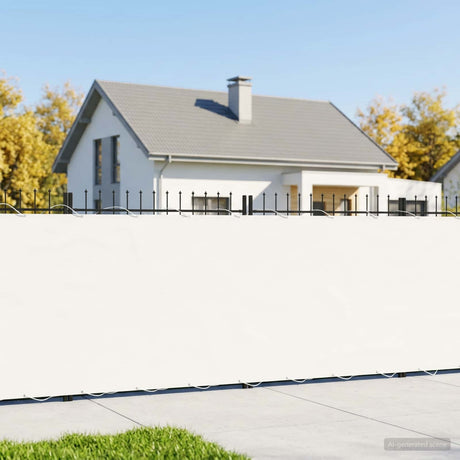 Vidaxl balkonscherm 1,5 x 15 m stof met pu-coating wit