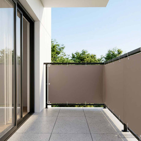 Vidaxl balkonscherm 1,5 x 25 m stof met pu-coating taupe