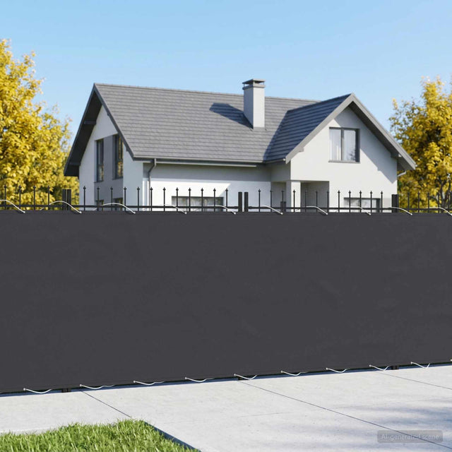 Vidaxl balkonscherm 1,8 x 25 m stof met pu-coating zwart