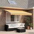 Vidaxl uitschuifbare luifel zand 2,5 x 2 m polyester en aluminium
