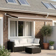 Vidaxl uitschuifbare luifel taupe 3,5 x 2 m