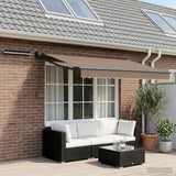 Vidaxl elektrisch uittrekbaar zonnescherm taupe 3,5 x 2 m