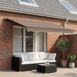 Vidaxl uitschuifbare luifel taupe 3,5 x 2 m stof