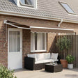 Vidaxl uitschuifbare luifel taupe 4 x 2 m polyester en metaal