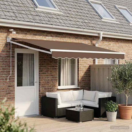 Vidaxl elektrisch uittrekbaar zonnescherm taupe