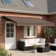 Vidaxl elektrisch uittrekbaar zonnescherm taupe 4 x 2 m