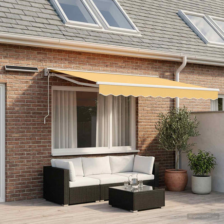 Vidaxl elektrisch uittrekbaar zonnescherm zand 3 x 2,5 m