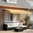 Vidaxl uitschuifbare luifel zand 3,5 x 2,5 m polyester en aluminium