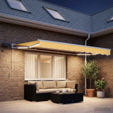 Vidaxl handmatige luifelhouder met led's zand 3,5 x 2,5 m