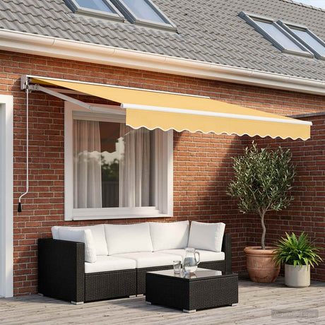 Vidaxl elektrisch uittrekbaar zonnescherm zand 3,5 x 2,5 m