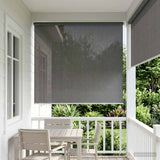 Vidaxl buitenrolgordijn 90% uv-blok lichtgrijs 220 x 140 cm hdpe