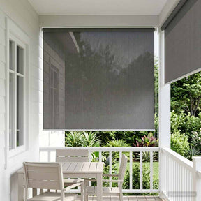 Vidaxl buitenrolgordijn 90% uv-blok lichtgrijs 220 x 140 cm hdpe