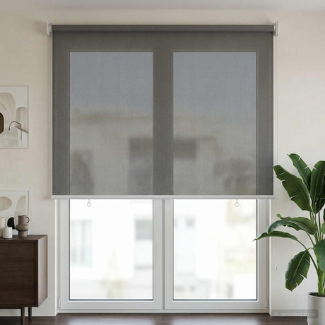 Vidaxl buitenrolgordijn 90% uv-blok lichtgrijs 60 x 230 cm hdpe