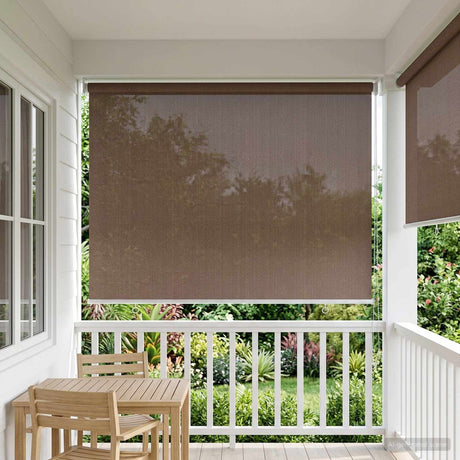 Vidaxl buitenrolgordijn 90% uv-blok taupe 100 x 230 cm hdpe