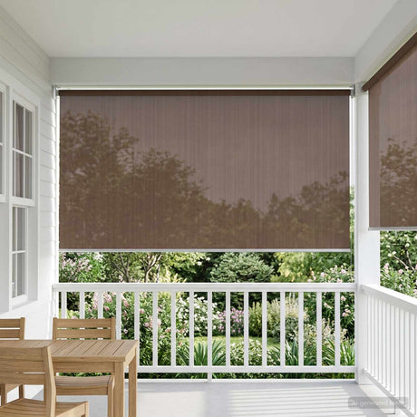 Vidaxl buitenrolgordijn 90% uv-blok taupe 140 x 230 cm hdpe