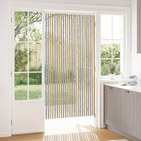 Vidaxl insecten gordijn chenille grijs en beige 100 x 200 cm 100% pp