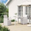 Vidaxl tuin eetstoelen 2 st wit pp