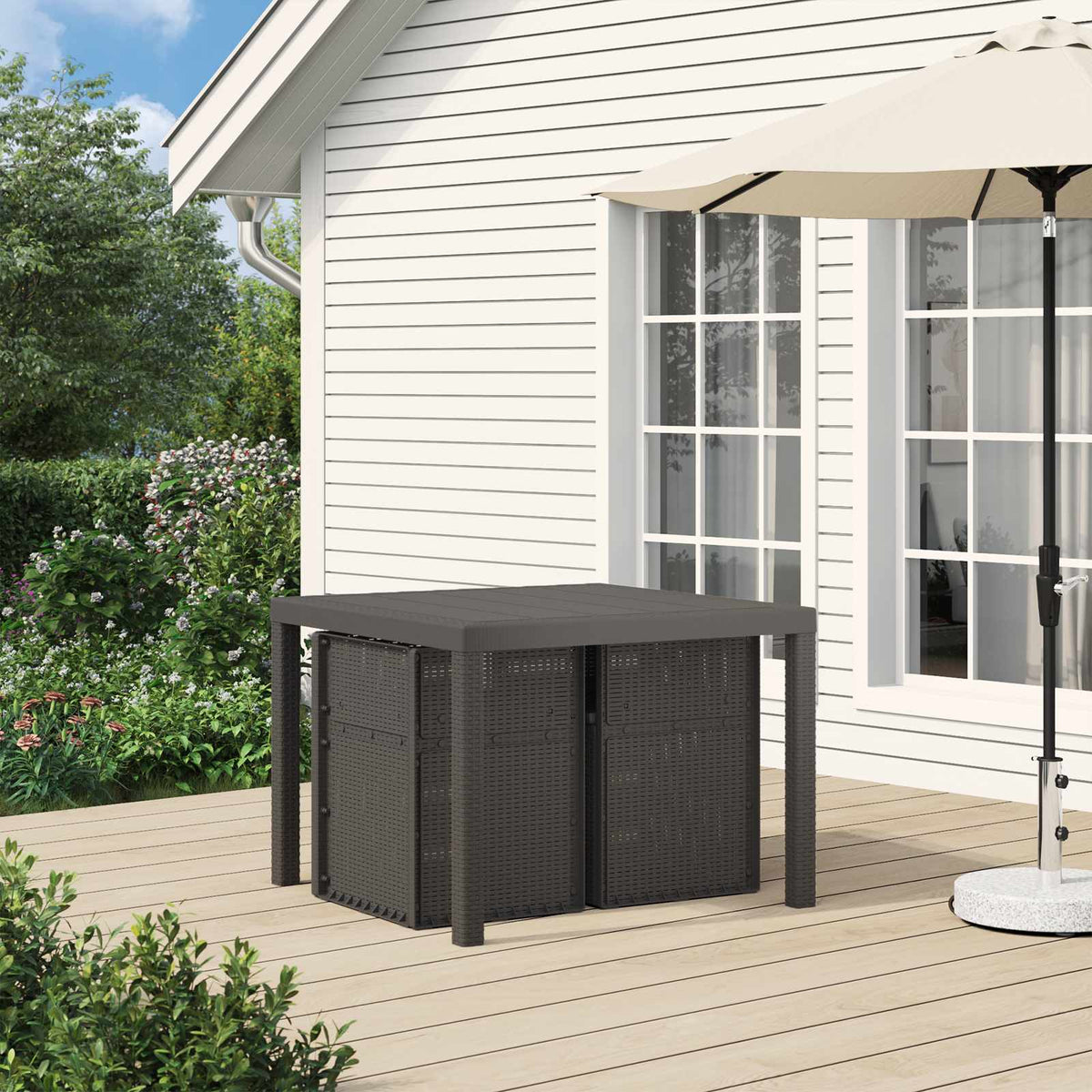 Vidaxl tuin eetstoelen 2 st lichtgrijs pp