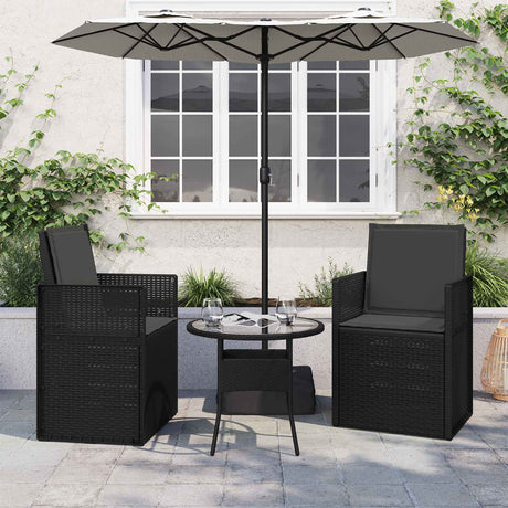Vidaxl zit- en rugkussens polyester antraciet 47 x 45 x 2 cm