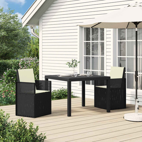 Vidaxl tuin eetstoelen 2 st antraciet- en crèmekleurig pp