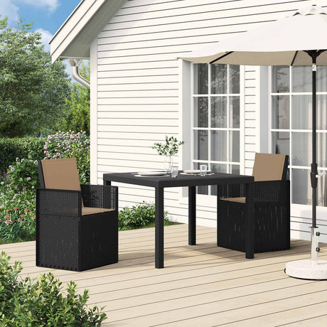 Vidaxl tuin eetstoelen 2 st antracietkleurig en taupe pp