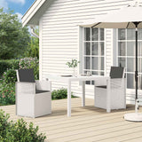 Vidaxl tuin eetstoelen 2 st wit en antracietkleurig pp