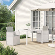 Vidaxl tuin eetstoelen 2 st wit en lichtgrijs pp