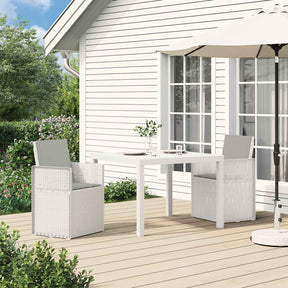 Vidaxl tuin eetstoelen 2 st wit en lichtgrijs pp