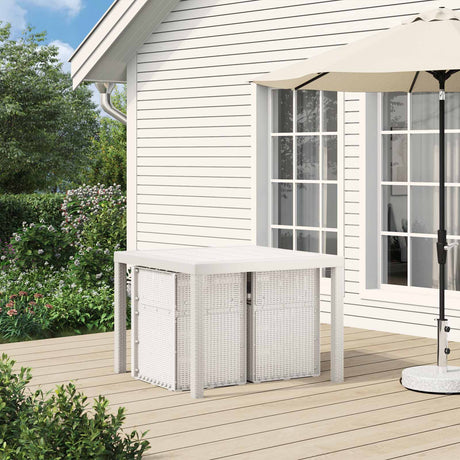 Vidaxl tuin eetstoelen 2 st wit en lichtgrijs pp