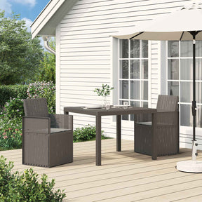 Vidaxl tuin eetstoelen 2 st lichtgrijs pp