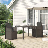 Vidaxl tuin eetstoelen 2 st lichtgrijs en antracietkleurig pp