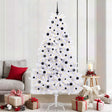 Vidaxl kunstmatige inklapbare kerstboom wit 210 cm pvc en staal